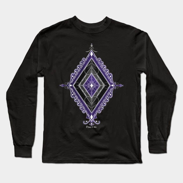 Delicate Ace of Diamonds Long Sleeve T-Shirt by Make-It-Mico